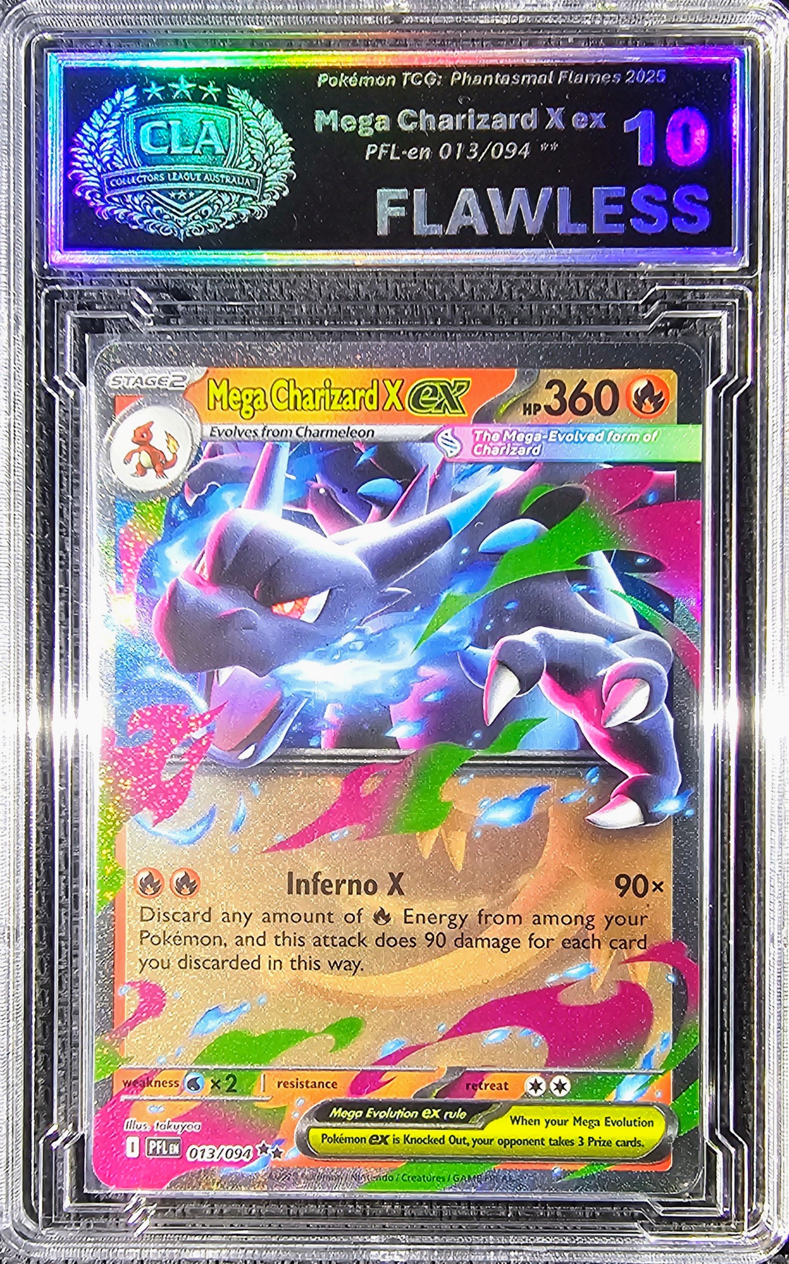 Mega Charizard X ex — Phantasmal Flames (Grade: 10 - Flawless)