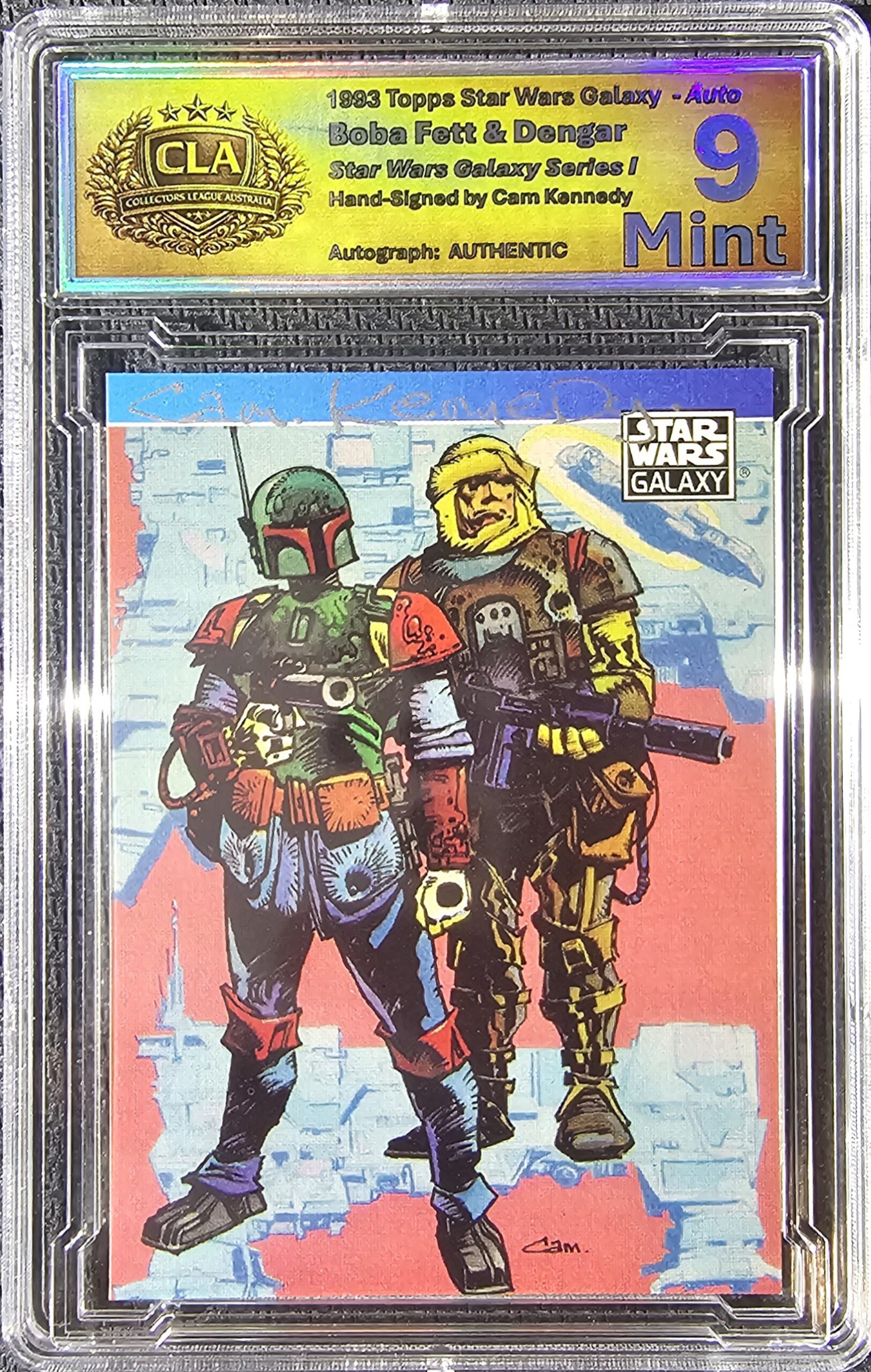 (Signed) Bobba fett — Star Wars Galaxy Series 1 (Grade: 9 - Mint)