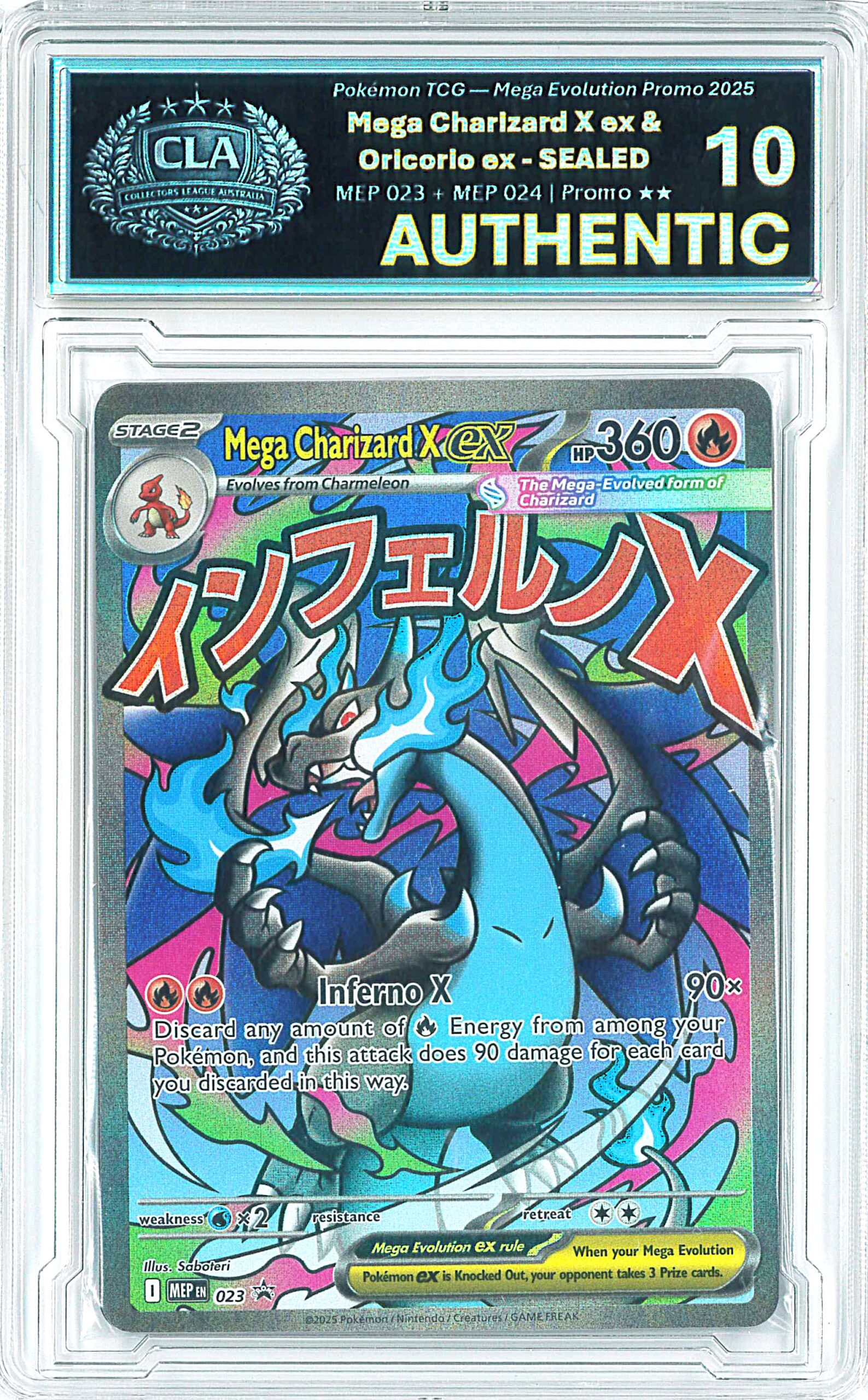 Mega Charizard X ex & Oricorio ex - SEALED — Mega Evolution Promo (Grade: A)