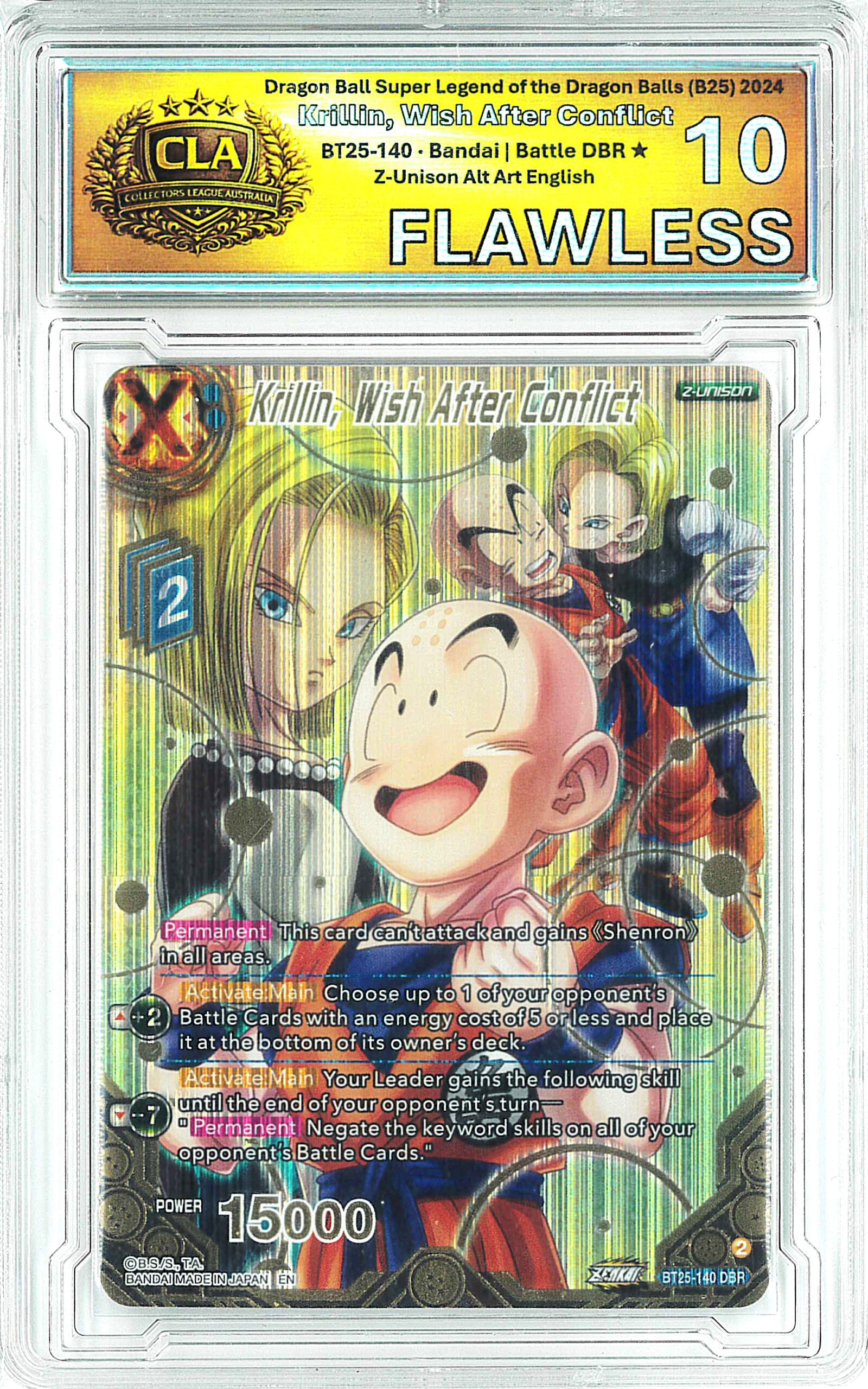 Krillin, Wish After Conflict — BT25 Legend of the Dragon Balls (Grade: 10)