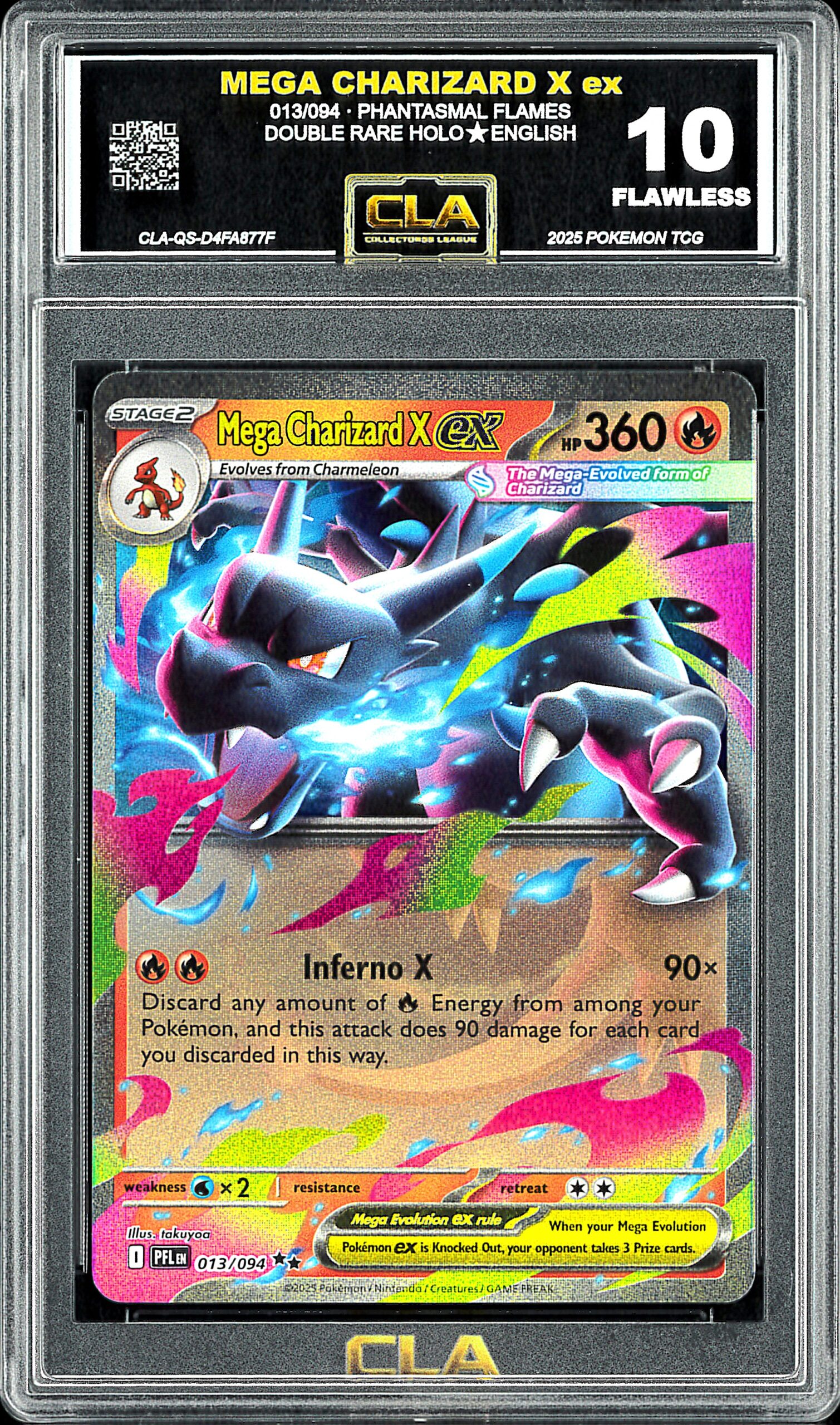 Mega Charizard X ex — Phantasmal Flames (Grade: 10)